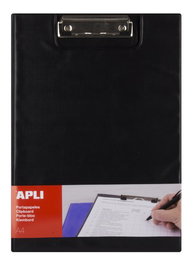 APLI Carpeta con pinza portablocs A4 con tapa negra
