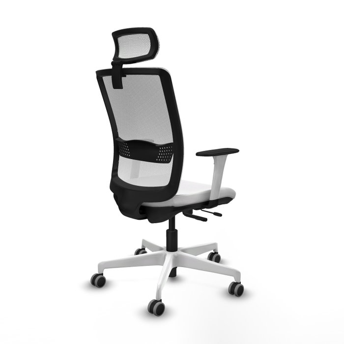 PIQUERAS Y CRESPO Silla de oficina Haches Blanca con Mecanismo Sincro/Traslack