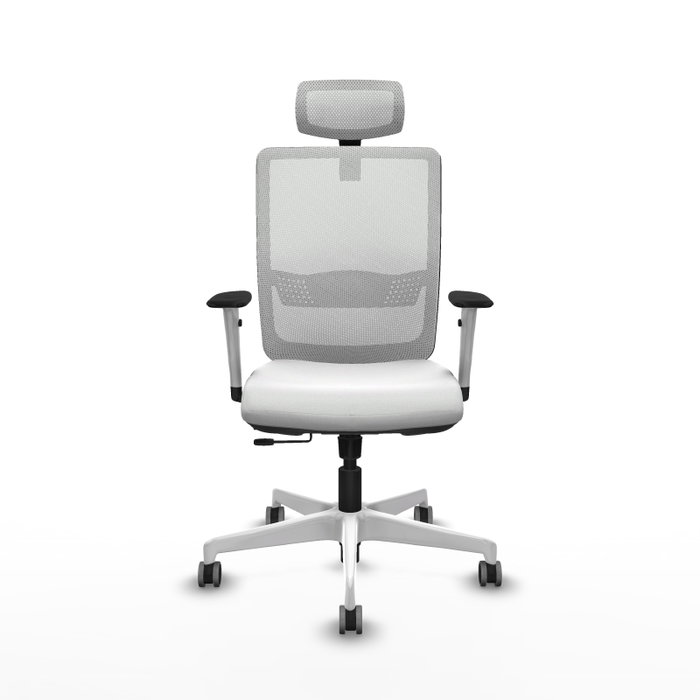 PIQUERAS Y CRESPO Silla de oficina Haches Blanca con Mecanismo Sincro/Traslack