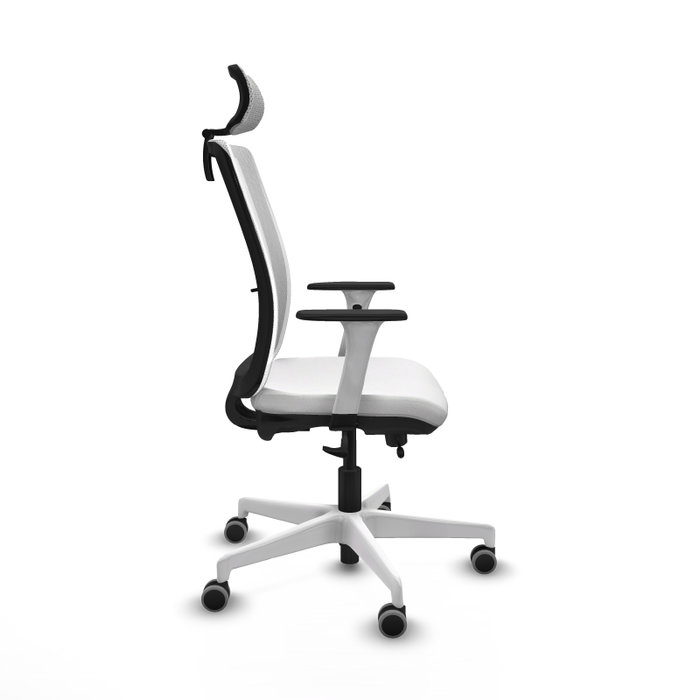 PIQUERAS Y CRESPO Silla de oficina Haches Blanca con Mecanismo Sincro/Traslack