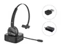 Conceptronic POLONA03BDA Auriculares Diadema Inalámbricos Bluetooth 5.0 para Oficina/Centro de Llamadas, Supraaural, Cancelación de Ruido, 22h Batería, Negro