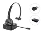 Conceptronic POLONA03BDA Auriculares Diadema Inalámbricos Bluetooth 5.0 para Oficina/Centro de Llamadas, Supraaural, Cancelación de Ruido, 22h Batería, Negro