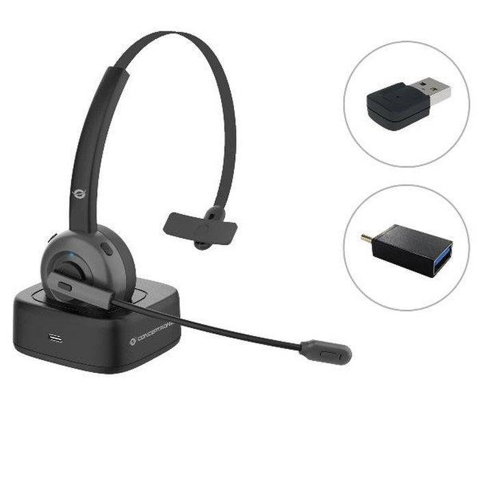 Conceptronic POLONA03BDA Auricular Mono Bluetooth con Base de Carga