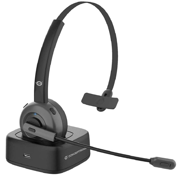 Conceptronic POLONA03BDA Auricular Mono Bluetooth con Base de Carga
