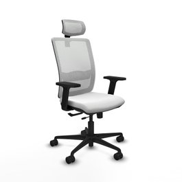 PIQUERAS Y CRESPO Silla de oficina Haches Blanco Mecanismo Sincro/Traslack Brazo 2D