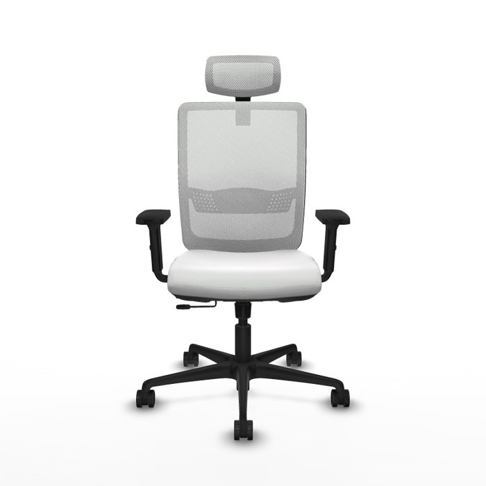PIQUERAS Y CRESPO Silla de oficina Haches Blanco Mecanismo Sincro/Traslack Brazo 2D