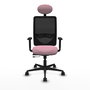 PIQUERAS Y CRESPO Silla de oficina Zulema Rosa y Negro con Mecanismo Sincro/Traslack