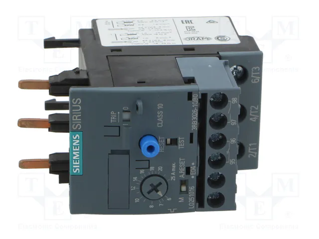 SIEMENS 3RB3026-1QB0 Relé térmico S0 6÷25A
