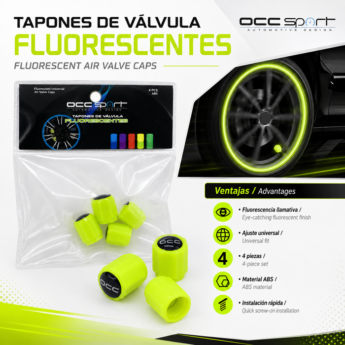Occ Sport Tapones Válvula LED Amarillo