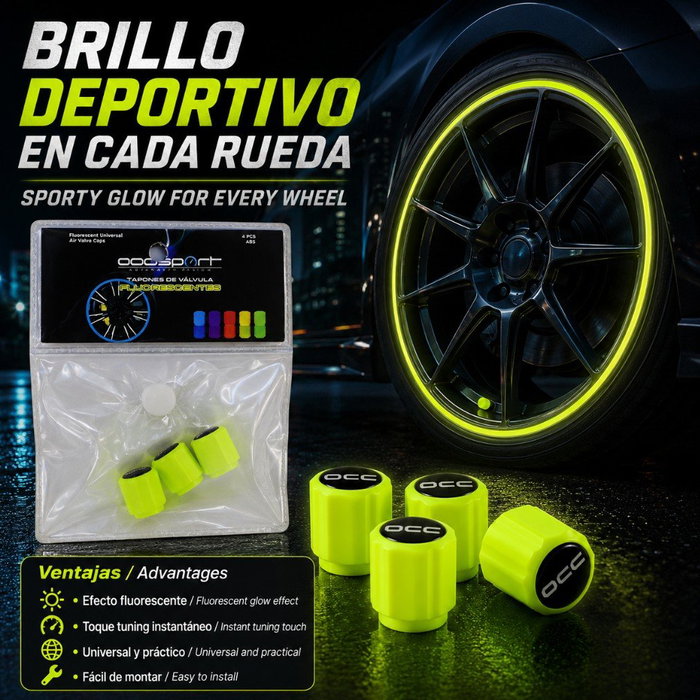 Occ Sport Tapones Válvula LED Amarillo