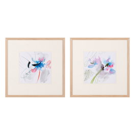 Cuadro Pintura Abstracto 2/M Madera 50 X 50 cm (Set de 2)