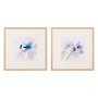 Cuadro Pintura Abstracto 2/M Madera 50 X 50 cm (Set de 2)