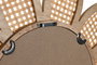 DKD Home Decor Espejo de Bambú Sol Natural Marrón 60x60 cm