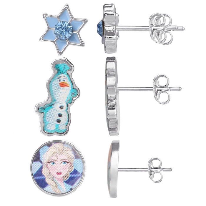 Disney Set 3 pares de pendientes Frozen Elsa Anna Olaf