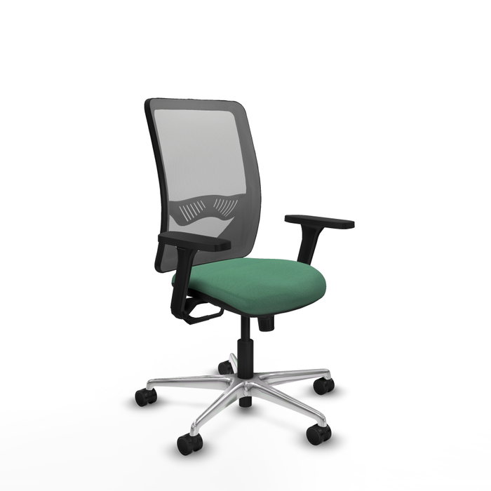PIQUERAS Y CRESPO Silla de oficina Zulema con mecanismo Sincro, Verde esmeralda y Gris PIQUERAS Y CRESPO Silla de oficina Zulema con mecanismo Sincro, Verde esmeralda y Gris