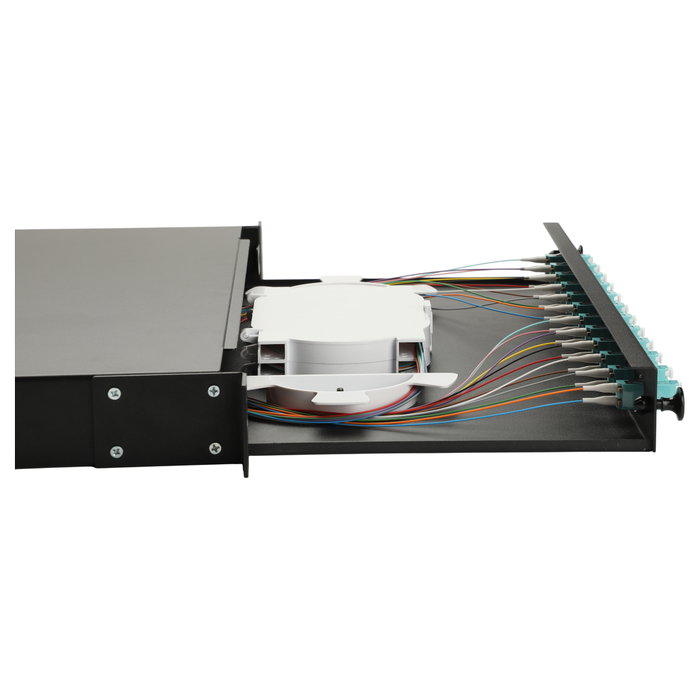 EQUIP Panel de parcheo de fibra óptica 12-Port LC-Duplex OM3 1U