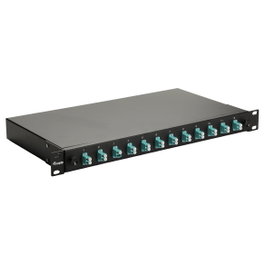 EQUIP Panel de parcheo de fibra óptica 12-Port LC-Duplex OM3 1U