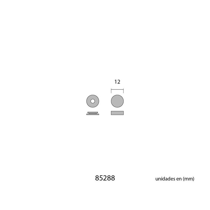 Edm Embellecedor Latón Roscado Liso 12 mm Pulido Pack 4 Unidades