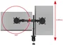 One For All DM 2210 Soporte Doble para Monitor Negro