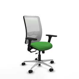 PIQUERAS Y CRESPO Silla de oficina Zulema con mecanismo Sincro/Traslack, Verde y Blanco