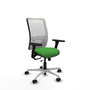 PIQUERAS Y CRESPO Silla de oficina Zulema con mecanismo Sincro/Traslack, Verde y Blanco