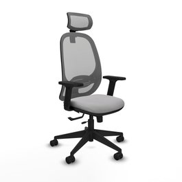 PIQUERAS Y CRESPO Silla de oficina Cilanco con mecanismo Sincro/Traslack, Gris