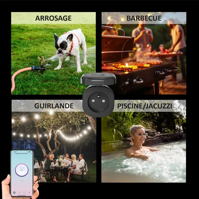 KYF Enchufe Inteligente Exterior WiFi con Medidor de Energía - AABMW17245