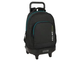 Mochila Escolar con Ruedas Kelme Iron Negro 33 x 45 x 22 cm