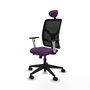 PIQUERAS Y CRESPO Silla de oficina Motilla con mecanismo Sincro/Traslack, morado y negro