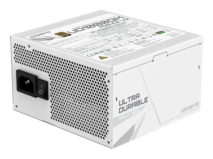 Gigabyte GP-UD1000GM PG5 ICE - Fuente de Alimentación ATX 1000W 80 Plus Gold, Completamente Modular, Color Blanco, Lista para PCIe 5.0/ATX 3.0