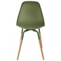 Home Deco Factory Silla Phenix Verde Essentiel Silla Moderna Diseño Escandinavo Polipropileno Hierro Haya 55x45,9 cm h.81,9 cm