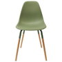 Home Deco Factory Silla Phenix Verde Essentiel Silla Moderna Diseño Escandinavo Polipropileno Hierro Haya 55x45,9 cm h.81,9 cm