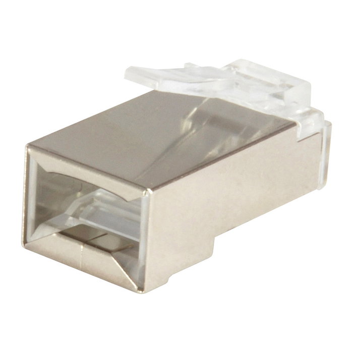 Equip Kit de 100 conectores RJ45 Cat6 con guía y capuchón, Plata