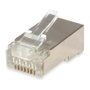 Equip Kit de 100 conectores RJ45 Cat6 con guía y capuchón, Plata