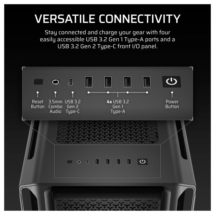 Corsair 5000T Tempered Glass Negra