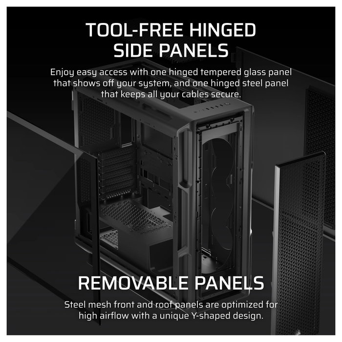Corsair 5000T Tempered Glass Negra