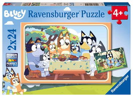 Ravensburger Puzzle 2x24 Piezas Bluey para Niños a Partir de 4 Años