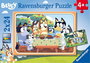 Ravensburger Puzzle 2x24 Piezas Bluey para Niños a Partir de 4 Años