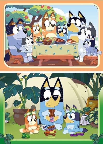 Ravensburger Puzzle 2x24 Piezas Bluey para Niños a Partir de 4 Años