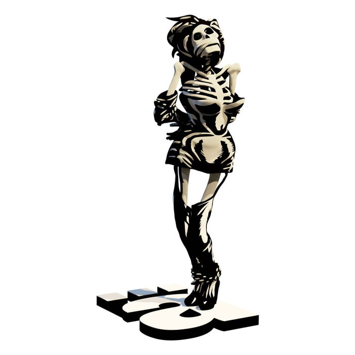 Die Ärzte Estatua a 1/10 Gwendoline Skelett 17 cm