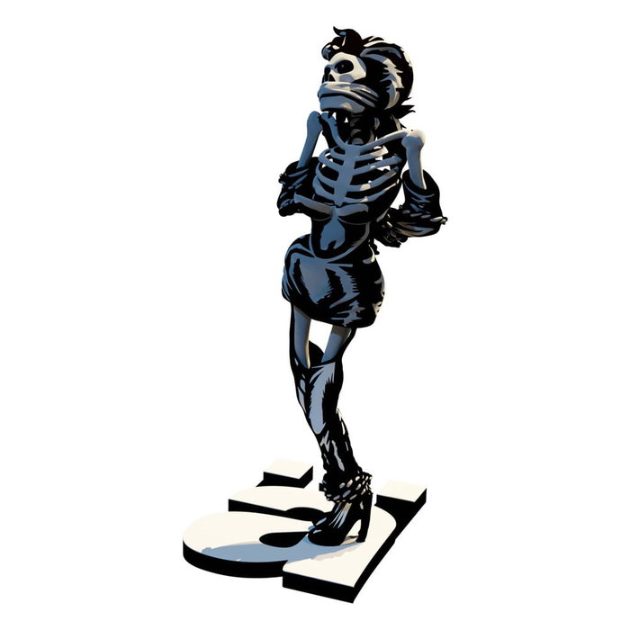 Die Ärzte Estatua a 1/10 Gwendoline Skelett 17 cm