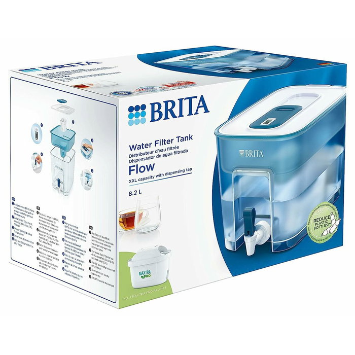 Brita Flow XXL Depósito Filtrante Azul 8,2L con 1x Cartucho Maxtra Pro All-in-1 Brita Flow XXL Depósito Filtrante Azul 8,2L con 1x Cartucho Maxtra Pro All-in-1