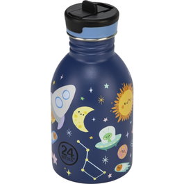 24Bottles Kids Bottle Space Friends, 250 ml, Purple