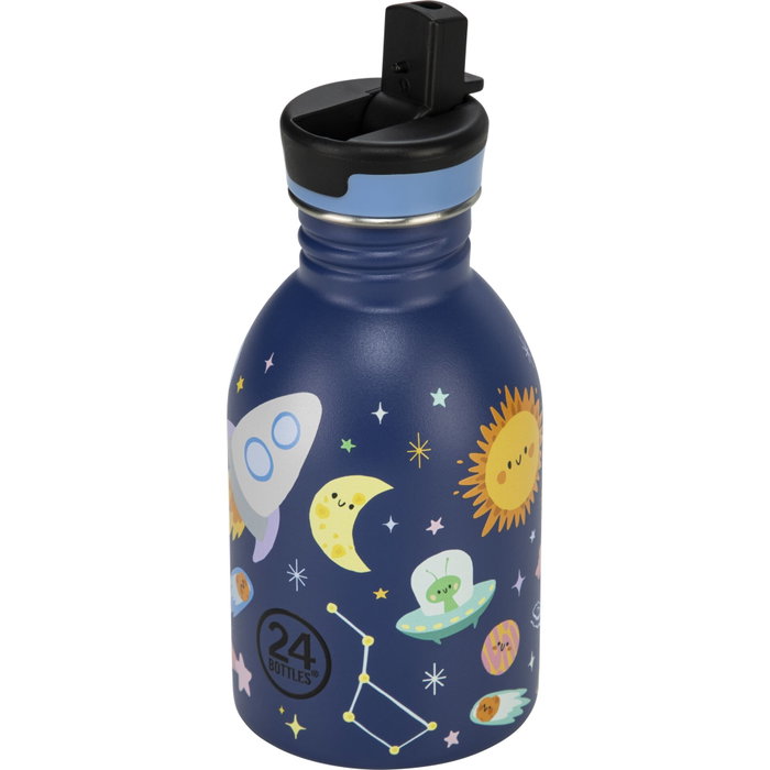 24Bottles Kids Bottle Space Friends, 250 ml, Purple