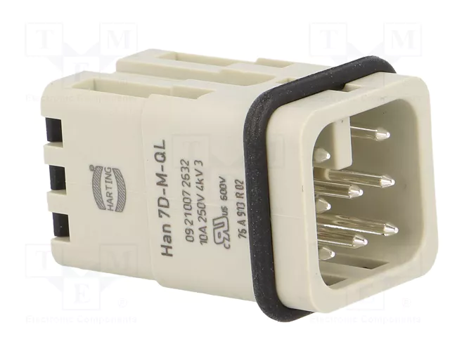 HARTING Han 7D-M Quick Lock 1,5mm² - Conector HDC Macho Han® D HARTING Han 7D-M Quick Lock 1,5mm² - Conector HDC Macho Han® D