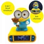 Lexibook Reloj Despertador Minions con Luz Nocturna 3D y Efectos de Sonido