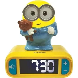 Lexibook Reloj Despertador Minions con Luz Nocturna 3D y Efectos de Sonido