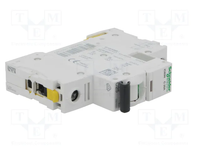 SCHNEIDER ELECTRIC iC60N Interruptor magnetotérmico 25A 1P Característica C SCHNEIDER ELECTRIC iC60N Interruptor magnetotérmico 25A 1P Característica C