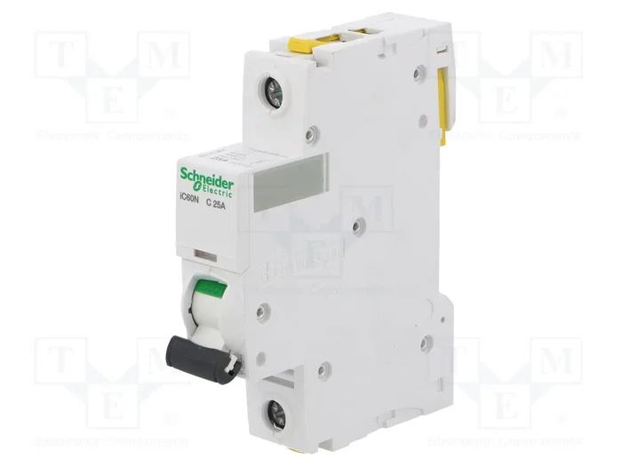 SCHNEIDER ELECTRIC iC60N Interruptor magnetotérmico 25A 1P Característica C SCHNEIDER ELECTRIC iC60N Interruptor magnetotérmico 25A 1P Característica C