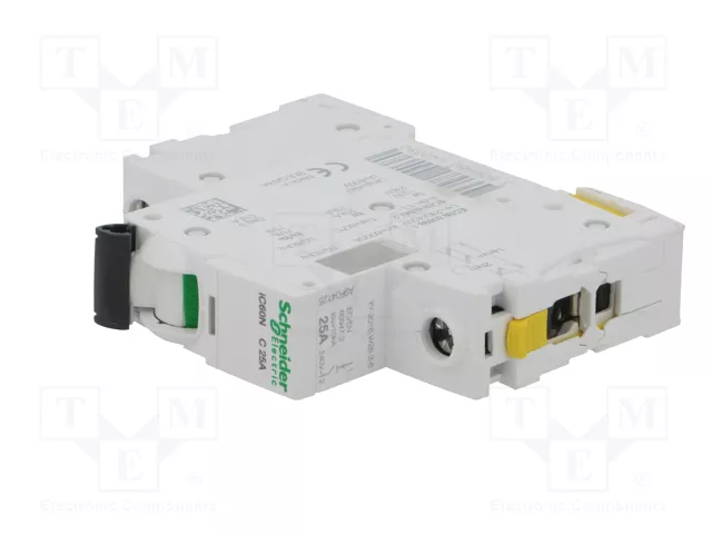 SCHNEIDER ELECTRIC iC60N Interruptor magnetotérmico 25A 1P Característica C SCHNEIDER ELECTRIC iC60N Interruptor magnetotérmico 25A 1P Característica C